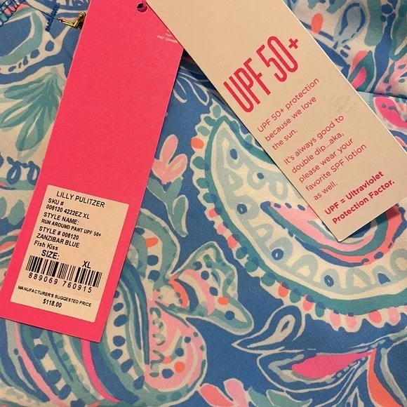 NWT Lilly Pulitzer UPF 50+ Luxletic 28" Run Around Pant - XL - Picture 3 of 7